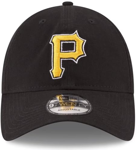 Image of New Era Unisex-Adult MLB Core Classic 9TWENTY Team Alternate 2 Adjustable Hat Cap One Size Fits All - Pittsburgh Pirates Black