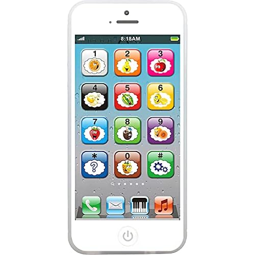 Wolmund Toy Learning Play Cell Phone with 8 Functions and Dazzling Lights Interactive Toy for Toddler Baby Kids Boys Girls