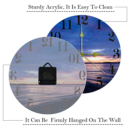 Horloge murale silencieuse sans tic-tac Sundown mécanique à quartz précise 25cm