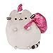 GUND Chat en peluche Pusheen Holiday en forme de griffes de Père Noël, gris et rose, 24,1 cm