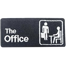 عنوان البرنامج التلفزيوني الكوميدي Office Dunder Mifflin شعار الشاشة مايكل سكوت دوايت 3.8 بوصة مكواة على رقعة لاصقة حرارية مطرزة للملابس