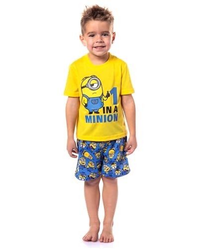 INTIMO Despicable Me Boys' Movie Minions 1 In A Minion Sleep Pajama Set Shorts