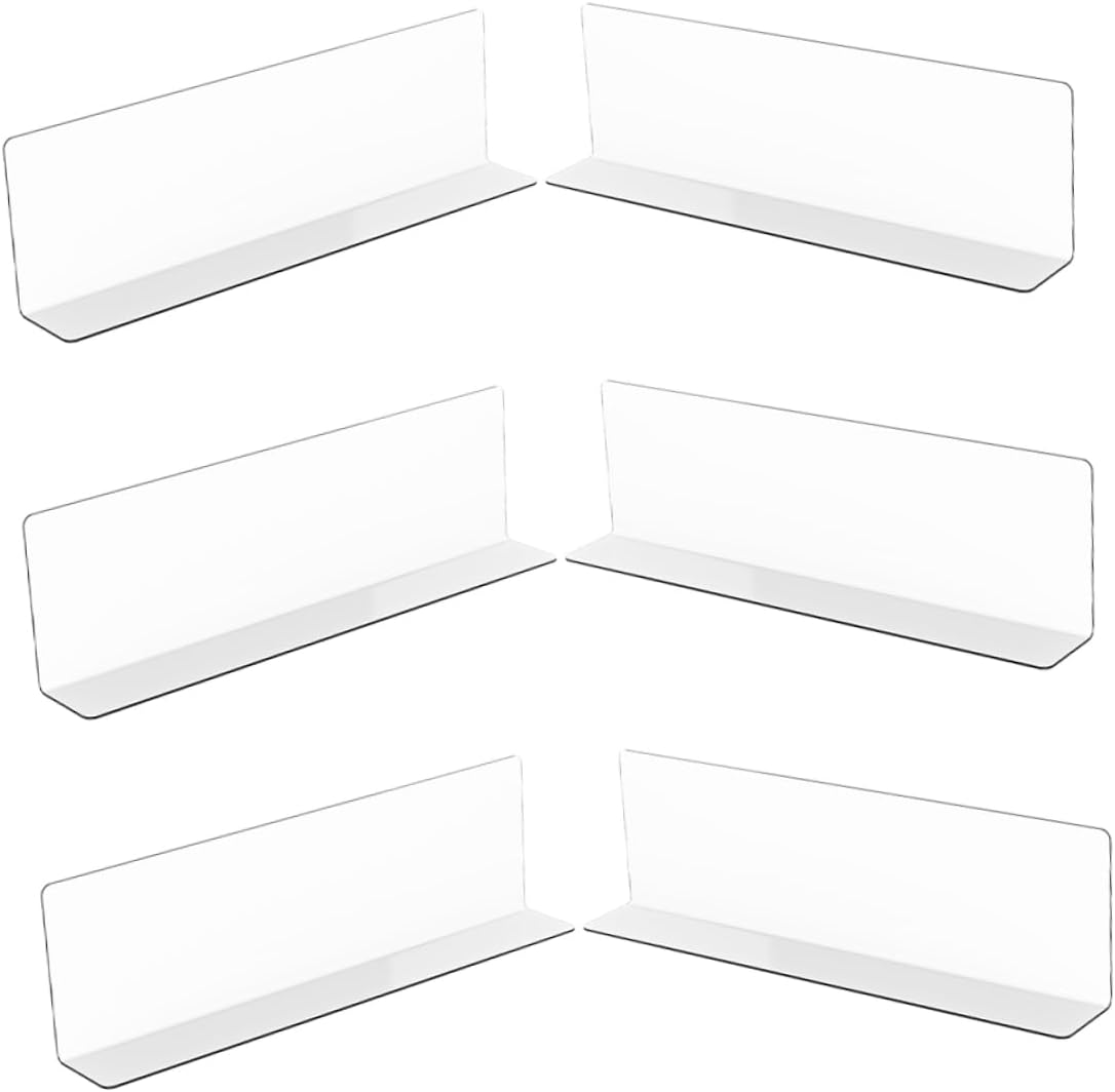 30pcs Shelf Divider for Bookshelf Supermarket Sorting Baffle No Tool Required