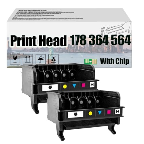 AWDAXC 178 364 564 CN642A CN688A Print Head Printhead, Compatible for HP Photosmart Wireless 7520 7510 7525 7515 C6340 D7560 C6350 C309A C309G C309N C310A C410A C510A C311A B8550 C6340 C6 2 pcs