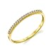 10k Yellow or White or Rose Gold Lightweight Dainty CZ Wedding Stackable Band