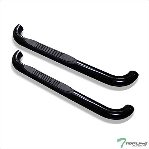TLAPS 7422455599534 For 1997-2003 Ford F150   2004 Heritage   1997-1999 F250 Light Duty Regular (Standard) Cab 3  Black Steel Side Step Nerf Bars