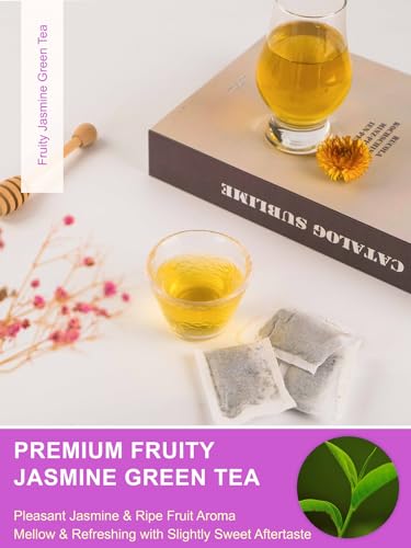 Image of TeeLux Fruit Scented Jasmine Green Tea, Pleasant Floral & Fruit Aroma 100ct