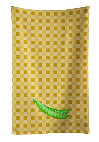 Caroline's Treasures BB7207KTWL Peas on Basketweave Kitchen Towel Dish Cloths Guest Hand Towel Decorative Bathroom Towel for Face,Tea, Dishcloth, Kitchen and Bath