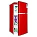 Produktbild 7-Fach Verstellbarer Minikühlschrank, Gekühlte Und Gefrorene Kompaktkühlschränke Geräuscharmer 118L-Bierkühlschrank for Apartment-Hotels Usw, Rot/Gelb/Blau (Color : Red)