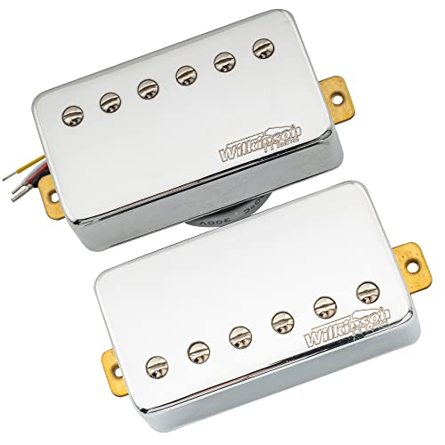 Wilkinson WOCHB Ceramic PAF Style Humbucker Pickups Set for Les Paul SG Style Electric Guitar Chrome, 50 mm/52 mm - Image 4