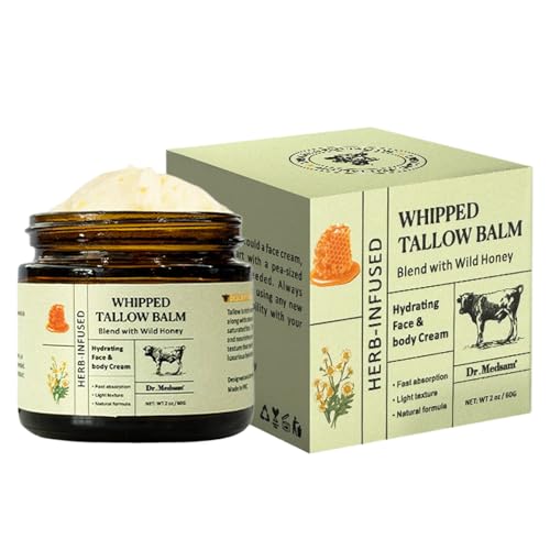 orgánico de la crema de rayo de res, rayo de res de 60 g y bálsamo de miel, humectante facial, fórmula de hidratación ligera, no grasiento y, para rutina de tiempo nocturno