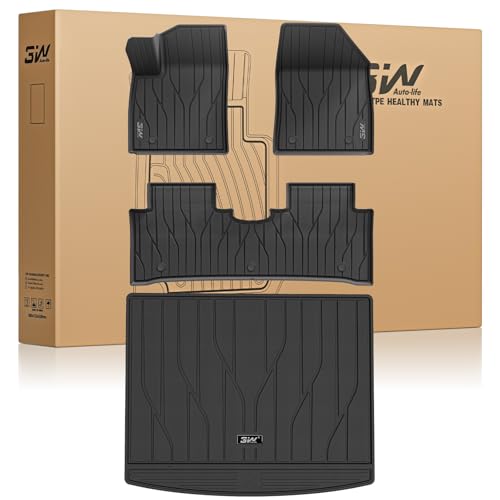 3W für BYD ATTO 3 Yuan Plus 2022-2026 Fußmatten und Kofferraumwanne, Thorex™ Allwetter Hundefreundlich Maßgeschneiderte Fussmatte 1-2 Reihen und Kofferraummatten Set BYD ATTO Autofußmatten Z