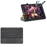 BoxWave Keyboard Compatible with Frunsi T11 PRO - SlimKeys Bluetooth Keyboard with Trackpad, Portable Slim TouchPad - Jet Black