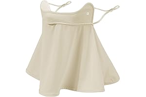 UPF 50+ Nylon Face Covering for Sun Protection and Cooling Comfort