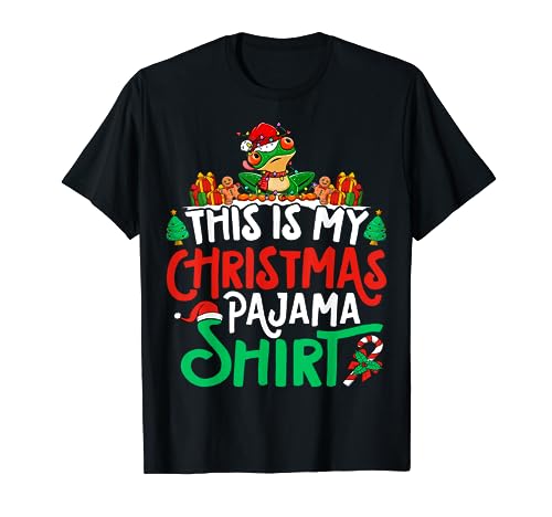 Tree Frog Christmas Pajama Shirt - Tree Frog Lover Xmas Camiseta
