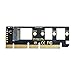 Cablecc NGFF M-Key NVME M.2 SSD to PCI-E Express 3.0 16x X4 Adapter Without Bracket Black