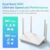 DBIT AC1200 WiFi Router 2.4GHz +5GHz Dual Band MU-MIMO Wireless Internet Router with 4 Gigabit Ethernet Ports, 4 x 5dBi Antennas, Bridge & Repeater Mode, EasyMesh, Guest Network (T18-21K) 4
