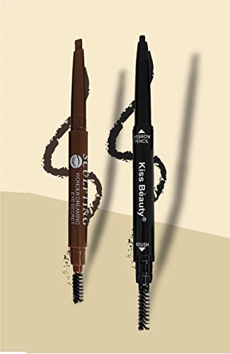 Evohouse Kiss Beauty 2-in-1 Eyebrow Pencil | Waterproof Brow Makeup ...