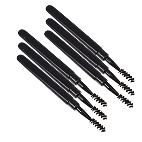 HONMEET 6pcs Makeup Eyelash Brush Set Natural Eyelash Eyebrow Wand Portable Lightweight for Home Professional Use