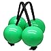 Jersvimc 2 Pair Aslatua Shakers Kashaka Shaker Instrument, African Rhythmic Ball Hand Percussion Musical Green Shaker Balls for Adults