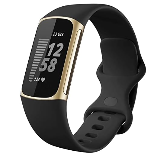 Dirrelo Correa Compatible con Fitbit Charge 5 Correa para Mujeres Hombres, Suave TPU Silicona Brazalete, Deportivo Respirable Impermeable Ajustable Correa para Fitbit Charge 5, Negro, S