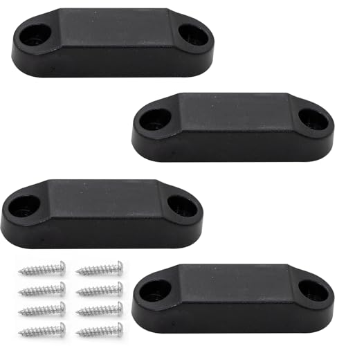 CONSIO 2 Pairs RV Magnetic Door Holder Black RV Storage Door Latch Perfect Alternative for Plastic Spring Clips Accessories for RV Camper Trailer