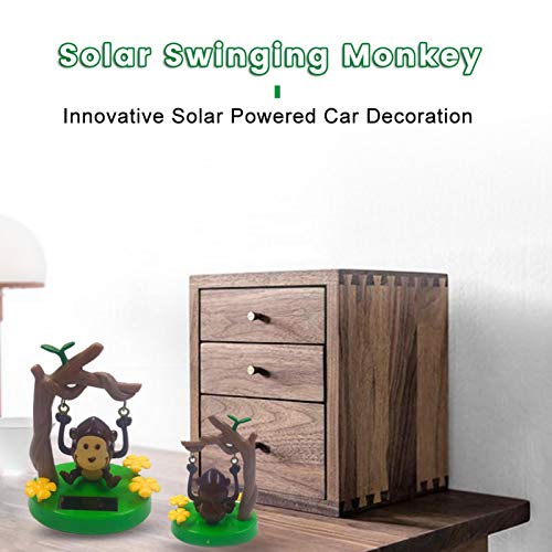 Merting Figurines Et Jouets Solaires,Jouet De Danse Solaire,Animal À Danser Solaire, Voiture Singe Balançoire Décoration Solaire, pour Les Décorations D'intérieur De Voiture Cadeau D'ornement