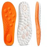 4D Memory Foam Cloudy Insole for Men & Women, Plantar Fasciitis Gel Insoles Men's Work Boots, Anti-Fatigue Pain Relief Insole for Kids, Running, Jogging (Extra Large)