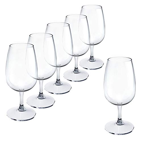 DoimoFlair Verkostungsglas INAO aus Kunststoff Tasting Glas Nosing Glas Plastik Transparent 220 cl. Set 6 Stück Cover