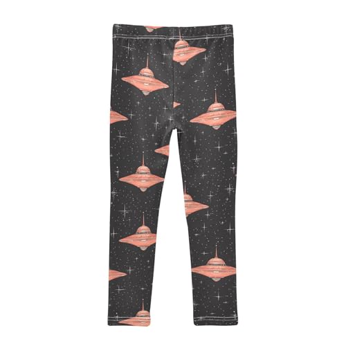 Flying Saucer Girls Leggings Soft Stretch Workout Yoga Dance Pants for Kids Casual Tights2
