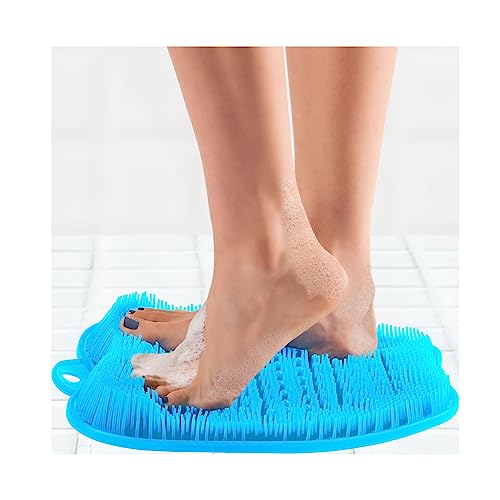 Love, Lori Shower Foot Scrubber Foot Scrubbers For Use In Shower & Foot Cleaner - Silicone Foot Scrubber For Shower Floor To Soothe Achy Feet & Reduce Pain, Foot Shower Scrubber, X-Large (Blue) #TOP21