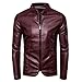 Produktbild Männer Lederjacke Windbreaker Herren Biker Jacken Bomberjacke übergangsjacke Outdoorjacke Jacke Herbstjacke Winterjacken Kölner Karneval Oktoberfest Herrenjacken CICIYONER