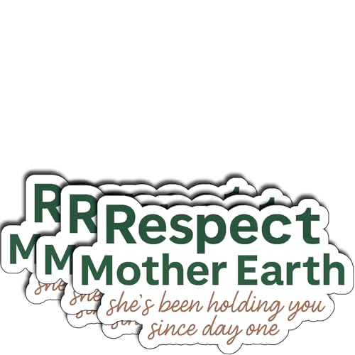 (3Pcs) Respect Mother Earth Stickers Eco Friendly Quote Sustainability Vinyl