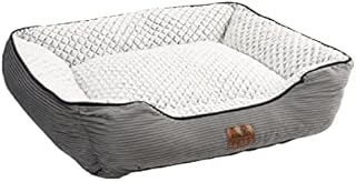 SENSIOHOME Sensio Pets Luxury Dog Cat Pet Bed Size Large Mattress Mat for Dog Cat Crate House with Washable Cover, Super Soft Cosy Plush Warm Comfortable, Grey, 70x60x20cm