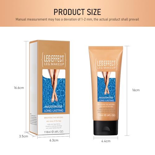 Leg and Body Makeup, Skin Perfecting Body Foundation, Tattoo Cover Up Make-up, Spider Vein Concealer für Bein und Körper Narben Cover Up Make-up, makellos aussehende Beine, gleicht den Haut aus – Bild 6
