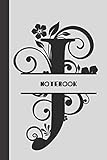  J Notebook letter: small lined initial monogram alphabet letter Notebook / Travel Journal to write in (6\'\' x 9\'\') 120 pages
