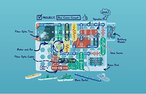 Snap Circuits Light Electronics Exploration Kit | Over 175 Exciting Stem Projects | Full Color Project Manual | 55+ Snap Circuits Parts | Stem Educational Toys For Kids 8+,Multi #TOP3