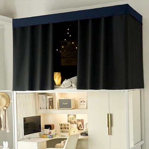 NKM Blackout bunk Bed Curtains with Canopy Bed Frame,bunk Bed Tent for top bunk,Suitable for Single...