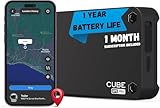 GPS Tracker for Vehicles – Magnetic Car GPS Tracker - 1 Year Battery, Real Time Worldwide Location Geo-Fencing, Hidden Tracking Device for Fleet, Trucks & Trailers – Subscription Required