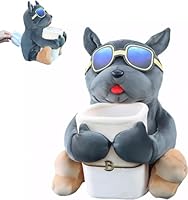 Multifunktionale Luxus-Auto Mülleimer und Aufbewahrungsbox, niedlicher Auto Tissue Box, kreative Tier Cartoon Tissue Box, Auto Heimdekoration Organizer, Hund