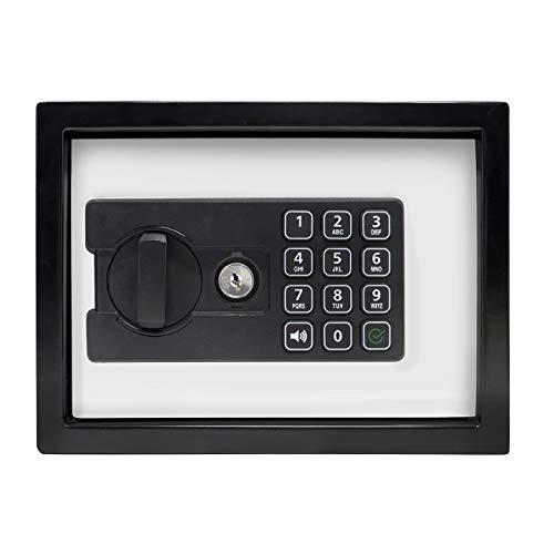 Jolitac Digital Security Cabinet Safe Box Solid Steel, Small Electronic Depository Safe w/Deadbolt Lock Wall-Anchoring Home Office use for Deposit Money Gun Jewelry Cash 9"x7"x7" (0.26 Cubic Feet) - Thumbnail 2