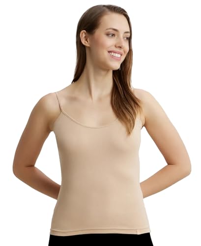 Image of Jockey 1487 Women Super Combed Cotton Rib Camisole with Adjustable Straps and StayFresh Treatment (Pack of 2)