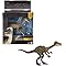 Mattel Jurassic World Hammond Collection Dinosaur Action Figure Toy Troodon Species, Premium Movie Design Glass Eyes & 14 Points Articulation