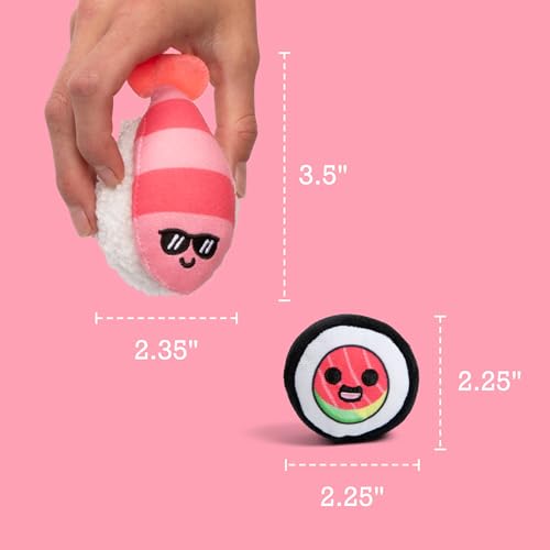 Image of Emotional Support Sushi by Relatable - Cuddly Stuffed Animals and Toys, Squishy Toys and Plushies, Great Gift Ideas for Loved Ones of All Ages - Includes 5 Plushies with Carrying Basket