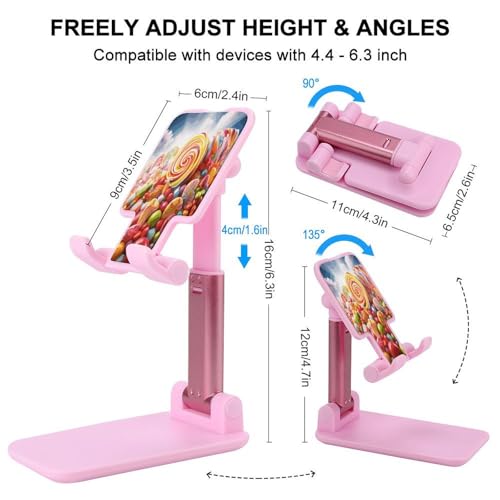 Support de téléphone portable pliable réglable arc-en-ciel pour iPhone et Android - 2