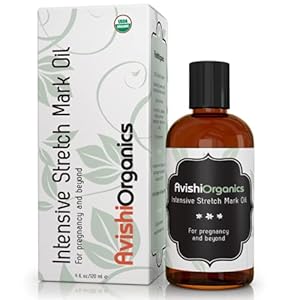 Organic Stretch Mark Oil | Powerful Plant Extracts Prevent & Fade Stretch Marks, Penetrating 6X Deeper Than a Stretch…