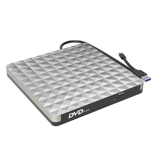 Graveur de DVD externe USB 3.0 Type-C et lecteur CD DVD ROM silver