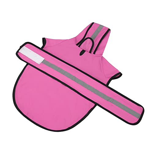 image for HDE Dog Raincoat Jacket Reflective Adjustable Hooded Pet Poncho Rain C