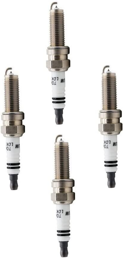 Candles Replace for MAZDA 1A1218110 NISSAN B2401-4A00B SUZUKI 09482-00607 Spark Plugs LDK7RTIP Automotive Parts Ignition(4 pieces)(4 pieces)