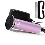 Electric Foot Callus Remover (Speed Adjustable) with 60pcs Sandpaper Disk, Professional Pedicure Electric Foot File Grinder Sander for Heel Dead Skin, with Clean Brush (FCR-02 Pink)
